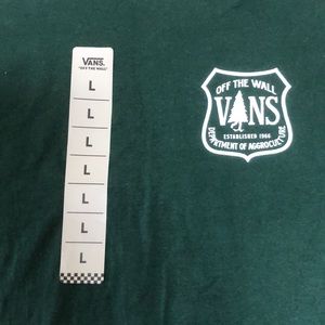 Forest green vans tee